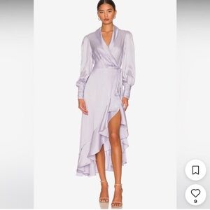Zimmermann Lilac Wrap Midi Dress